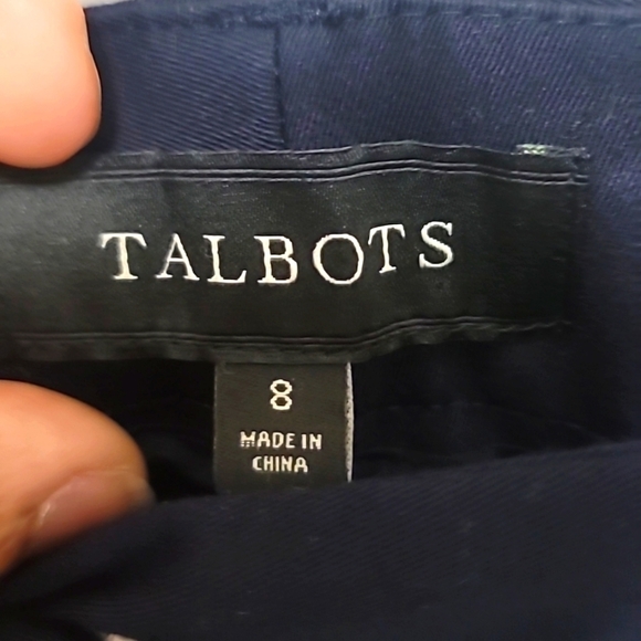 TALBOTS HERITAGE WOMEN'S STRAIGHT LEG DRESSING PANTS DARK BLUE SIZE 8 - Picture 5 of 6